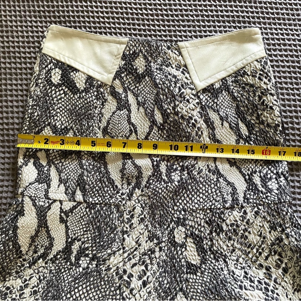 Yigal Azrouel Skirt Python Snake Print Leather - Picture 9 of 12